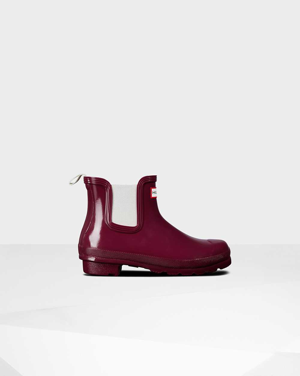 Botas Chelsea Mujer - Hunter Original Gloss Burdeos/Rojas - FITCEK-124 - Burdeos/Rojas